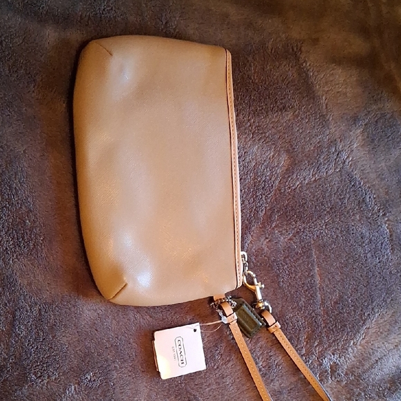 Coach Beige Wristlet with Logo - Picture 2 of 5